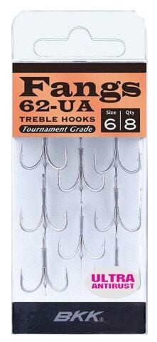 BKK Fangs-62 UA Üçlü Olta İğnesi 10 8 Pcs