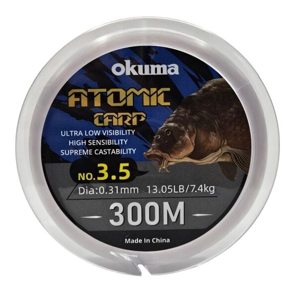 Okuma Atomic Carp Nylon Clear Color 300m Misina 0.47mm