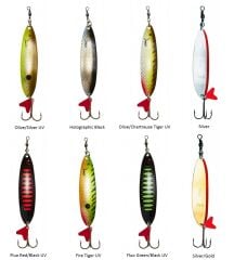 Dam Effzett Standard Spoon Slim 6.5 cm 16 gr Sinking Kaşık Olive/Chartreuse UV
