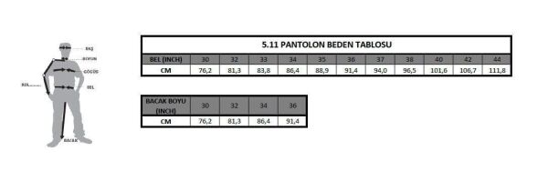 5.11 PATROL RAIN SIYAH PANTOLON XXL