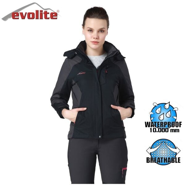 Evolite Diva Kadın 3in1 Gri/Siyah Mont XS