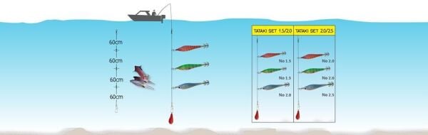 DTD TATAKI 1.5 | 2.0 Squid Jig | Teknede Sırtı Takımı 14
