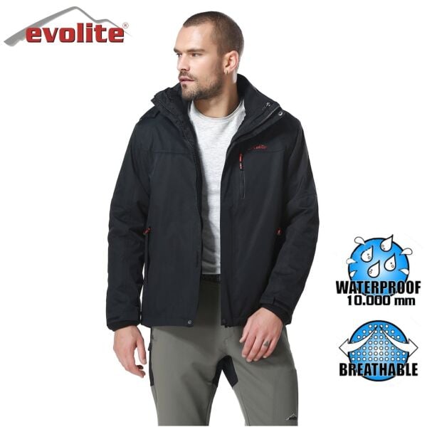 Evolite Diva Erkek 3in1 Siyah Mont S