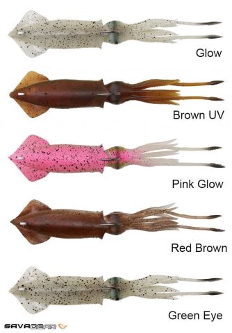 Savage gear 3D TPE Swim Squid 125mm 25g 2 Adet Sahte Balık Glow
