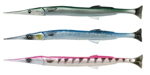 Savage gear Lıne Thru Needlefish Pulsetail 2+1  30cm 85gr Sahte Balık Green Needlefish