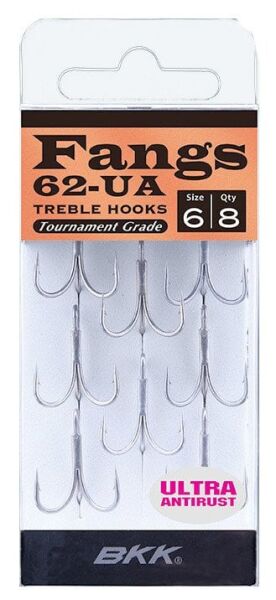 BKK Fangs-62 UA Üçlü Olta İğnesi 10 8 Pcs