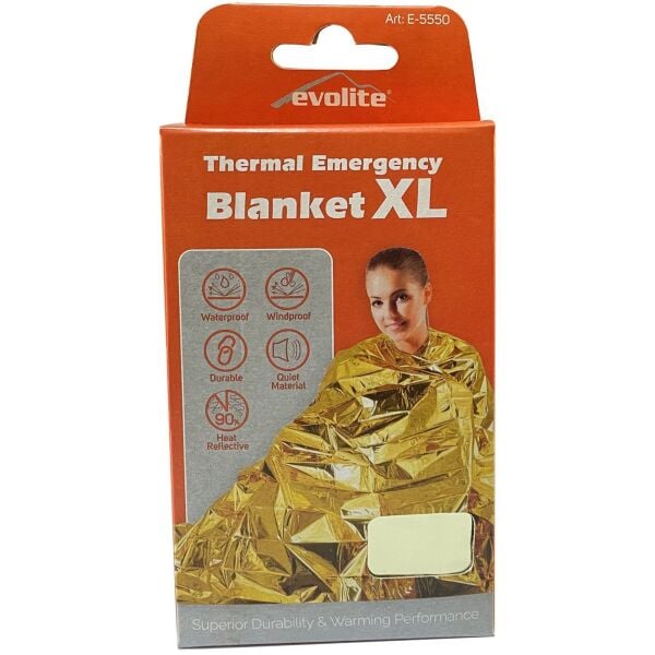 Evolite  Acil Durum Termal Battaniye XL - 160x210 cm.