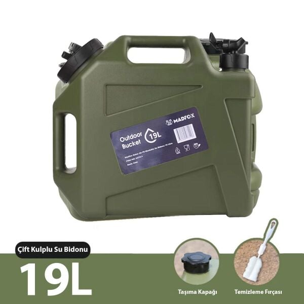 Madfox Galon Air PE Musluklu Su Bidonu 19 Litre
