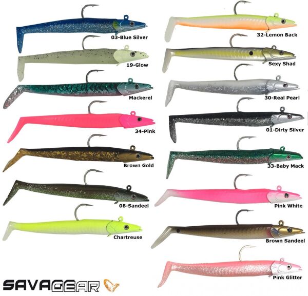 Savage gear Sandeel 12.5 cm 23 gr 2+1 Adet Sahte Balık Dirty Silver