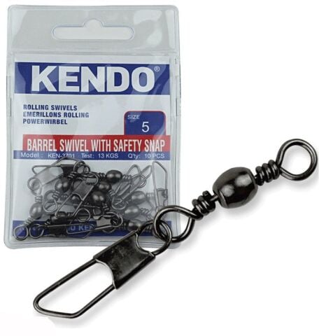Kendo Rolling Swivel Safety Snap Snap 10 Adet (Düz Klips) 1