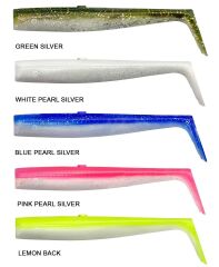 Savage Gear Sandeel V2 Tail 12.5cm 15gr 5-PCS White Pearl Silver