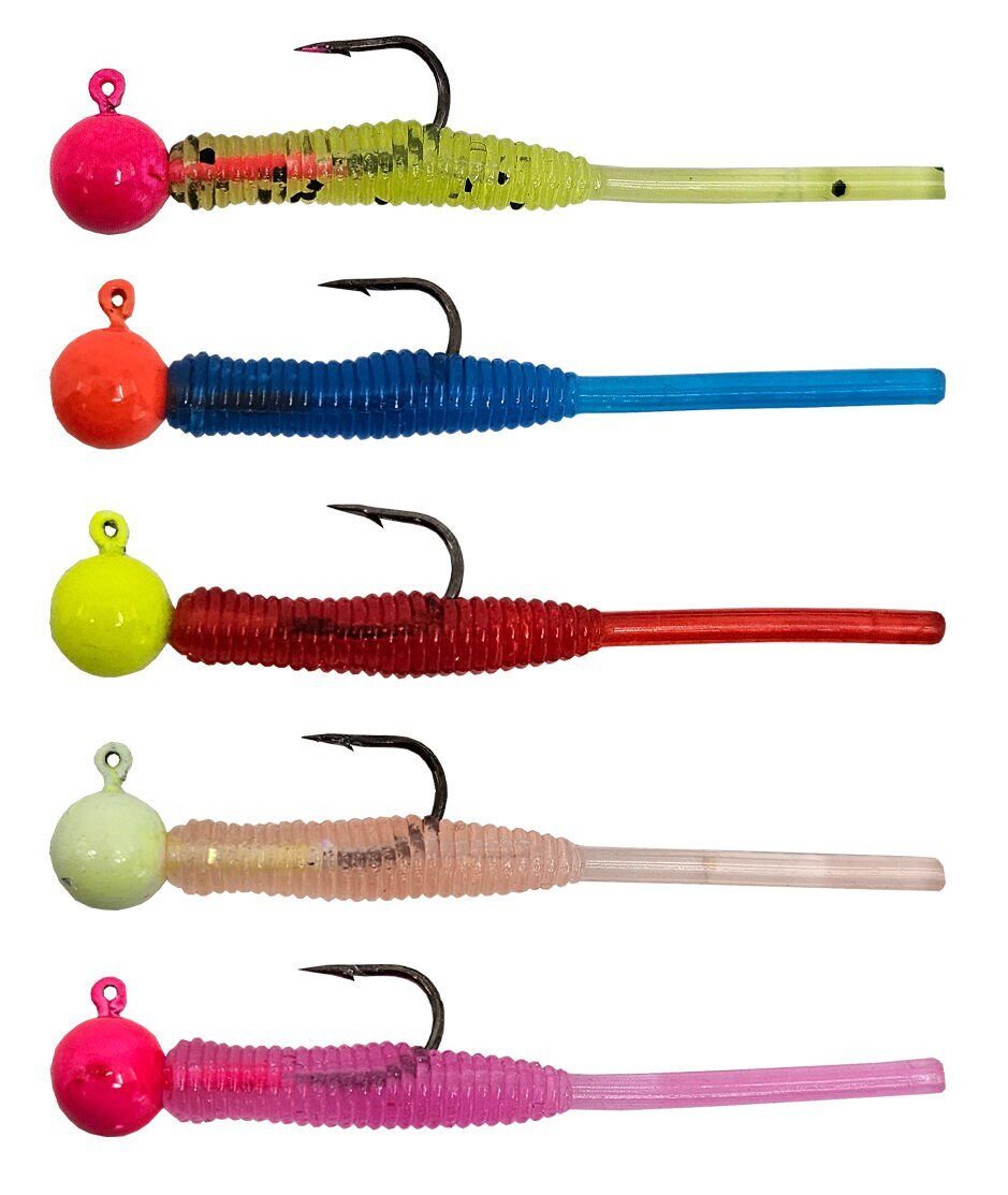 Kendo Hook Worm Jighead+Lrf Silikonu 1.5gr+4.5cm 5 Adet Head Orange+Blue