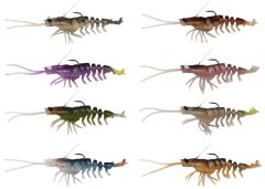 Savage Gear 3D Shrimp Weedless 9 cm 7 gr Sahte Balık Plum Chartreuse