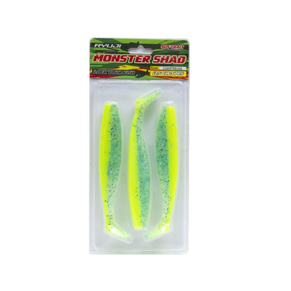 Ryuji Monster Shad 13.5CM ,16GR, (3AD) CHARTREUSE UV