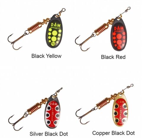 Dam Effzett Standard Spinner 6 gr #3 Kaşık Black Red