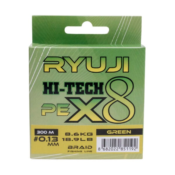 Ryuji Hi-Tech X8 300m Green İp Misina 0.21mm