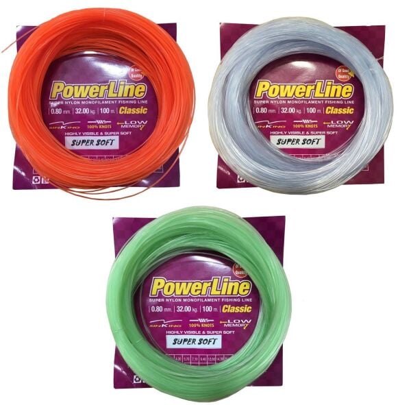 Powerline Classıc 100 m. Poşet Soft  Misina 0,50 mm Turuncu