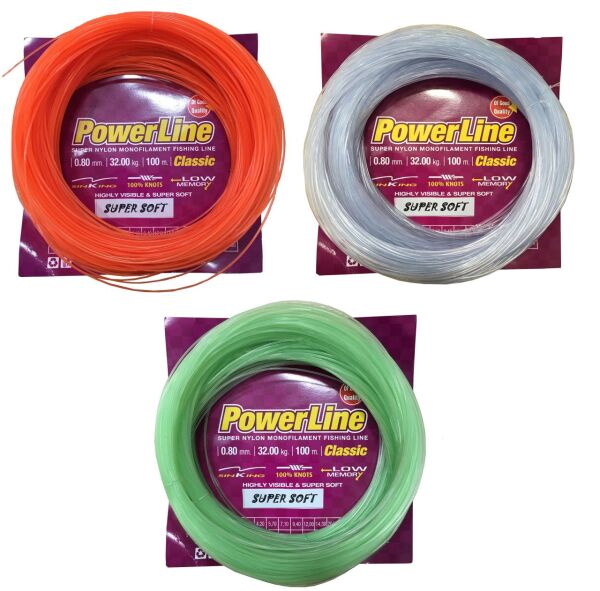 Powerline Classıc 100 m. Poşet Soft  Misina 0,70 mm Mavi