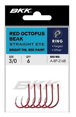 BKK Red Octopus Beak Straight Eye Olta İğnesi 6/0