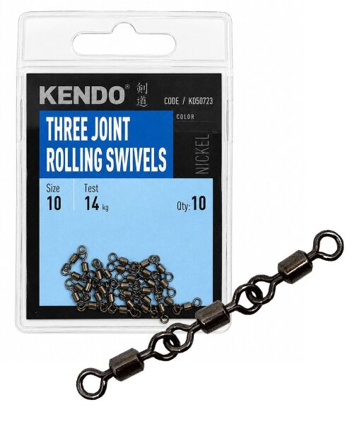 Kendo Three joint rolling swivels 10 Adet 12