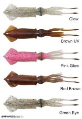Savage gear 3D TPE Swim Squid 95mm 10g 2 Adet Sahte Balık Brown UV
