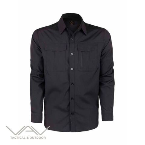 VAV Uzun Kol Gömlek Tacflex-02 Siyah- XS