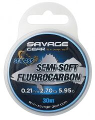 Savage Gear Semi-Soft Fluorocarbon Seabass 30 M Clear 0.21 MM 2.70 KG 5.95 LB