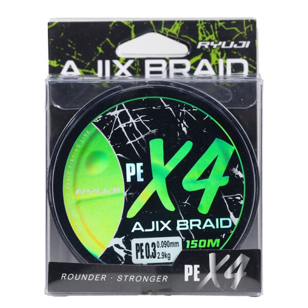 Ryuji Ajix Braid 4X,150M, White İP Misina PE0.1