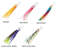 Lineaeffe Octopus Plastic Tube Head 7.5 cm 3 Adet Sahte Balık Black Violet Green