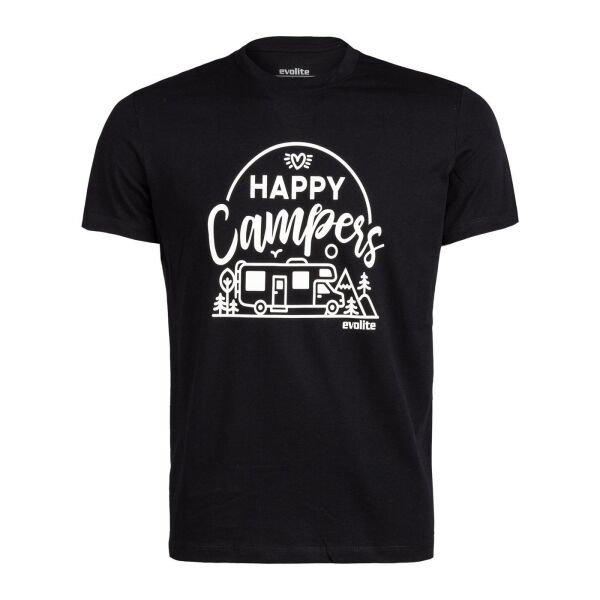 Evolite Happy Campers T-shirt-Siyah XXXL