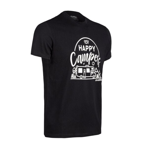 Evolite Happy Campers T-shirt-Siyah XXXL