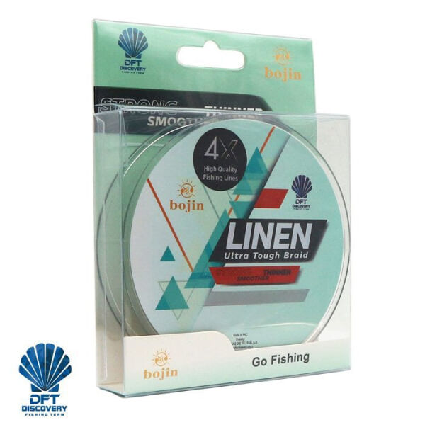 DFT Bojin 4X Linen İp Misina 0.02 mm  150 m  Yeşil
