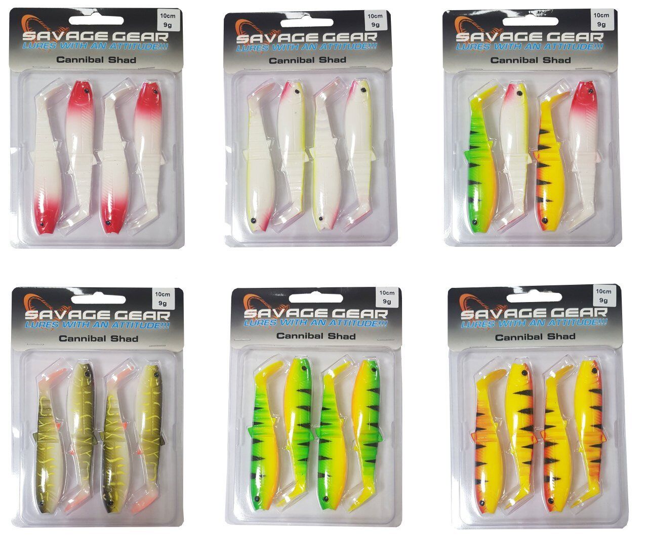 Savage gear Cannibal 10cm 4 Adet Sahte Balık Mıx