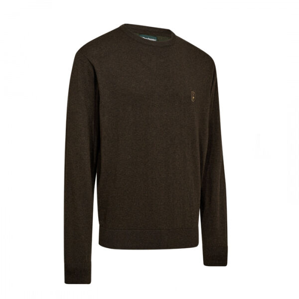 DEERHUNTER Harrington  Kahverengi Yuvarlak Yaka Kazak L