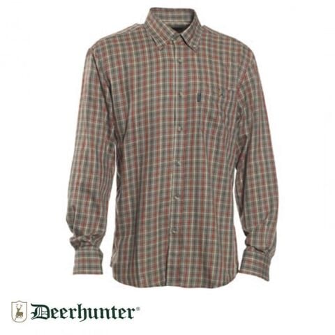 T. DEERHUNTER Waylon 499 Red Kareli  Uzun Kol Gömlek 41/42