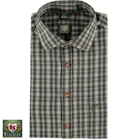 T. OS-Trachten Kareli Erkek Slim Fit Gömlek 37/38