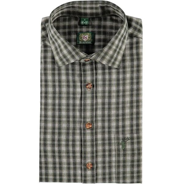 T. OS-Trachten Kareli Erkek Slim Fit Gömlek 37/38