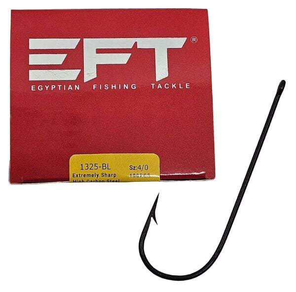 EFT Hook 1325 Siyah Düz İğne 4/0