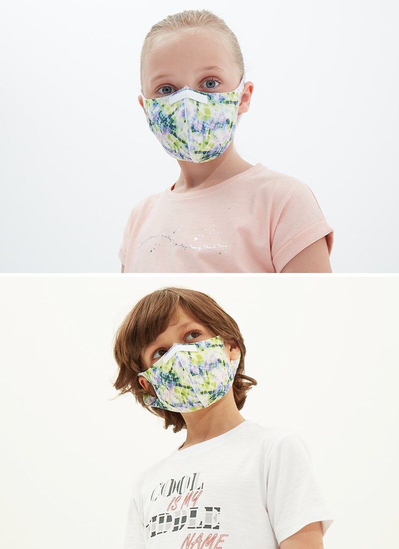 BLACKSPADE Çocuk Koruyucu Maske Renkli Desen S2