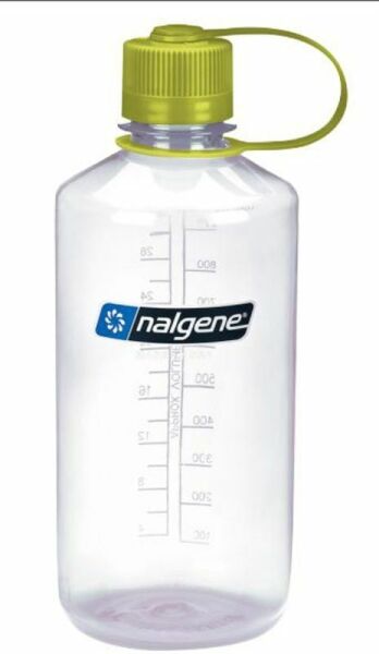 Nalgene 32oz NM Clear  w/Green Loop-Top Closure