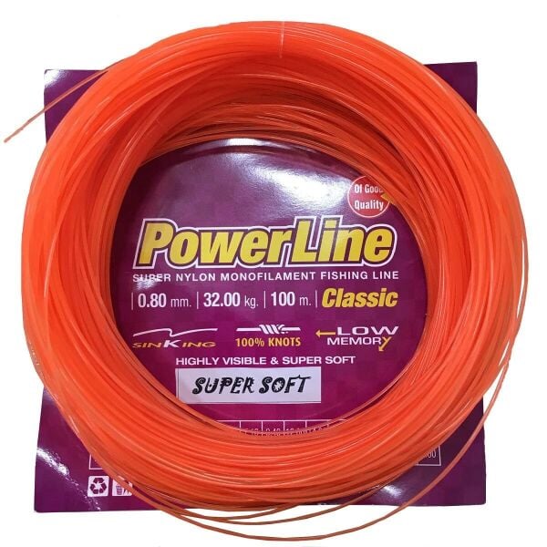 Powerline Soft Turuncu 100m Poşet Misina 0,70 mm