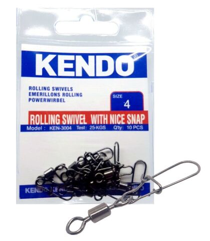 Kendo Rolling Swivel With Nice Snap 4 10pcs