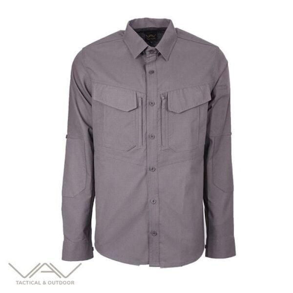 VAV Uzun Kol Gömlek Tactek-01 Füme - XXXL